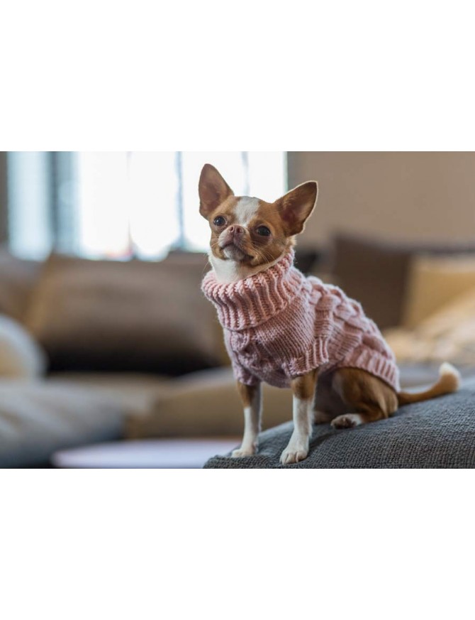 Pink Flamingo Wool Designer Dog Sweater | Supreme Dog Garage