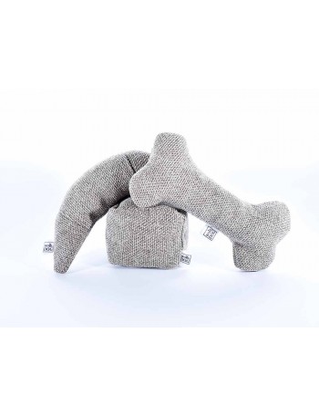 Wooldog Chewy Toys set in Gray
